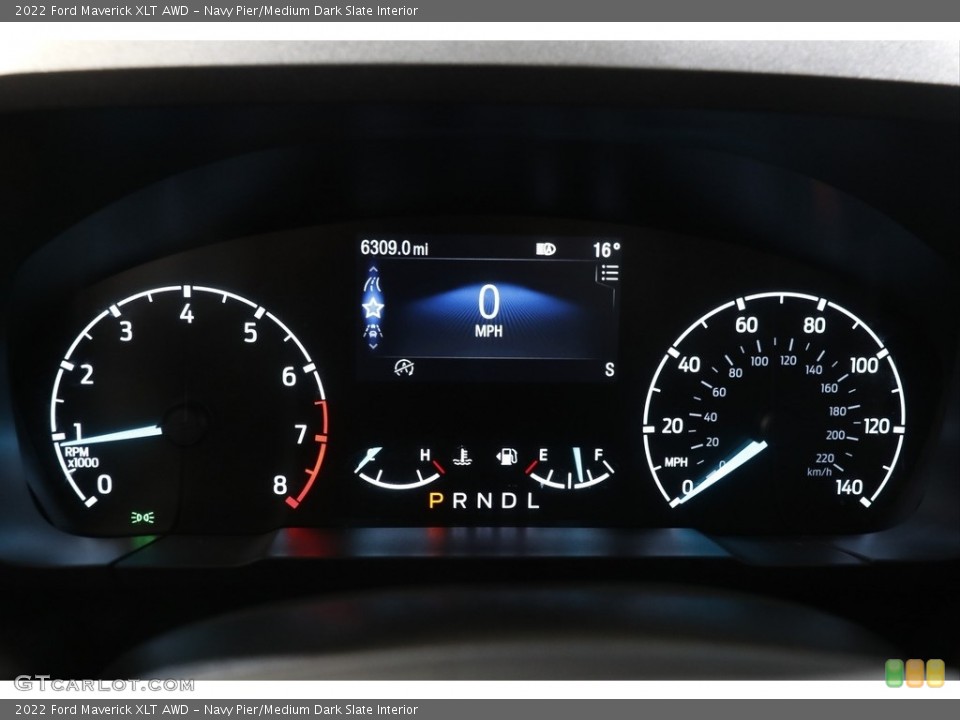 Navy Pier/Medium Dark Slate Interior Gauges for the 2022 Ford Maverick XLT AWD #143630513