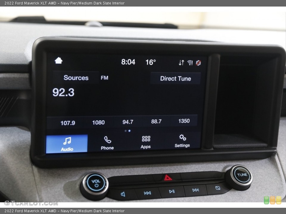 Navy Pier/Medium Dark Slate Interior Audio System for the 2022 Ford Maverick XLT AWD #143630546