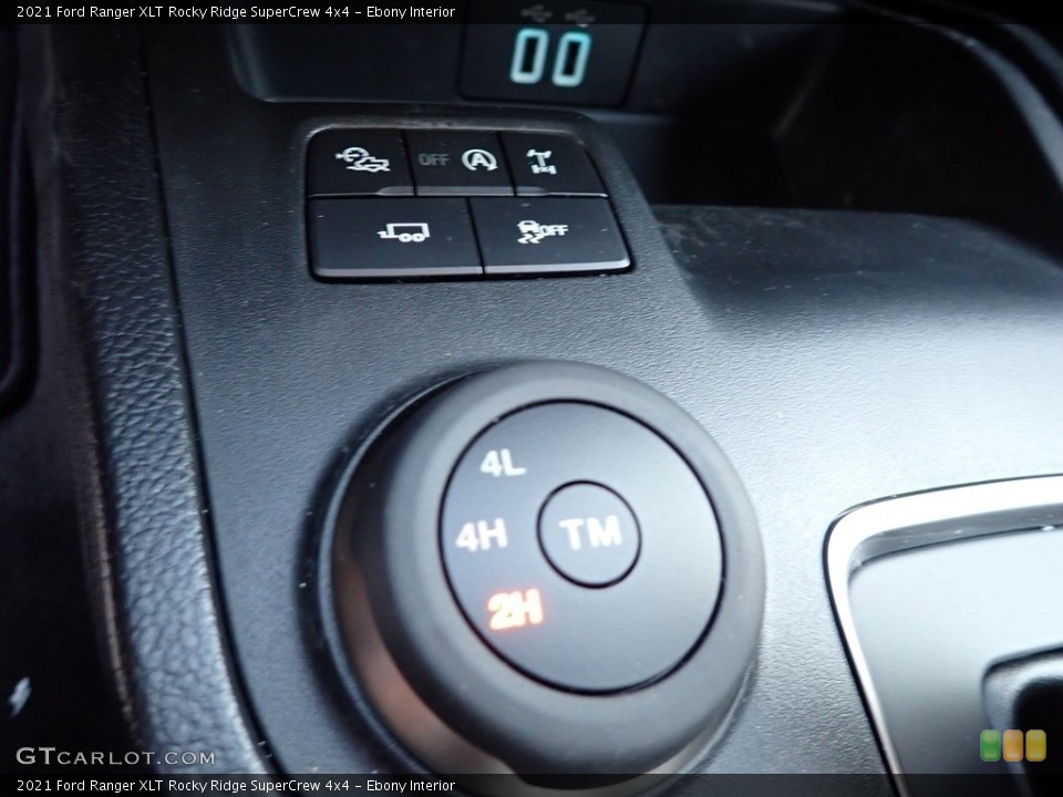 Ebony Interior Controls for the 2021 Ford Ranger XLT Rocky Ridge SuperCrew 4x4 #143632259