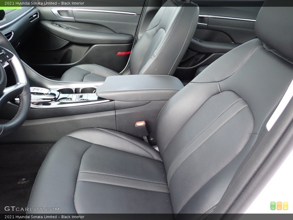 Black Interior Front Seat for the 2021 Hyundai Sonata Limited #143632853
