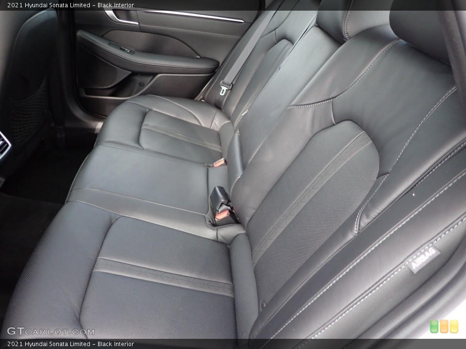 Black Interior Rear Seat for the 2021 Hyundai Sonata Limited #143632856