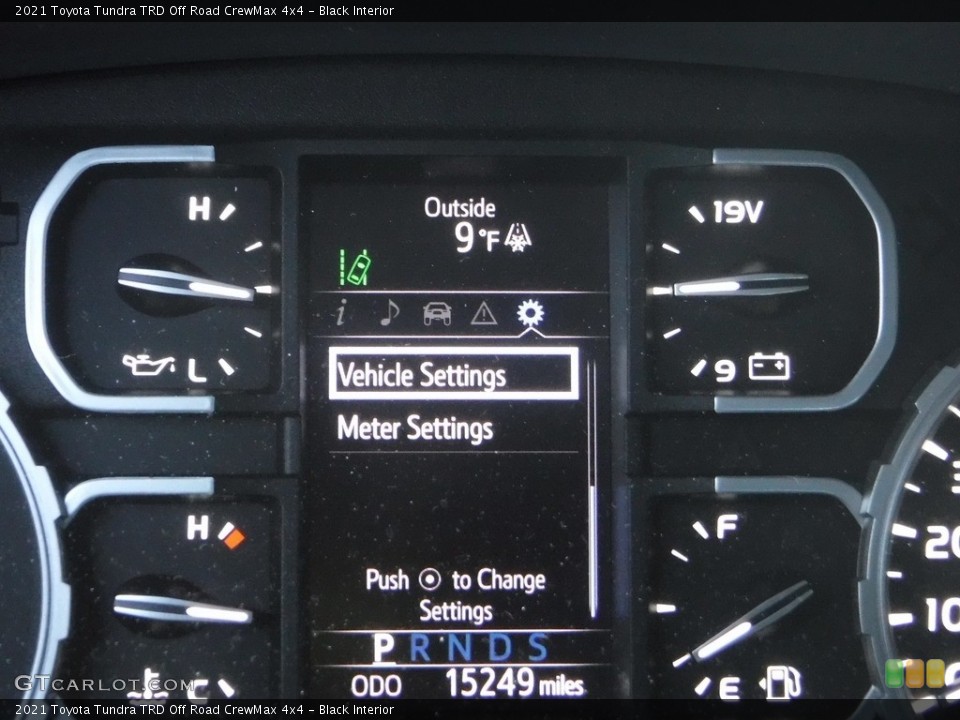 Black Interior Gauges for the 2021 Toyota Tundra TRD Off Road CrewMax 4x4 #143635481