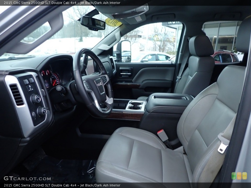 Jet Black/Dark Ash Interior Front Seat for the 2015 GMC Sierra 2500HD SLT Double Cab 4x4 #143636567