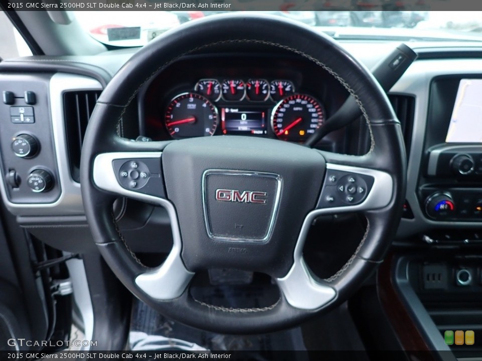 Jet Black/Dark Ash Interior Steering Wheel for the 2015 GMC Sierra 2500HD SLT Double Cab 4x4 #143636684