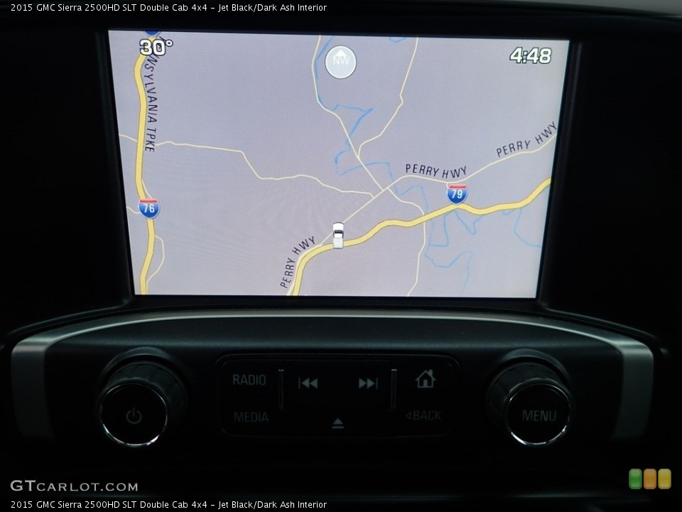 Jet Black/Dark Ash Interior Navigation for the 2015 GMC Sierra 2500HD SLT Double Cab 4x4 #143636708