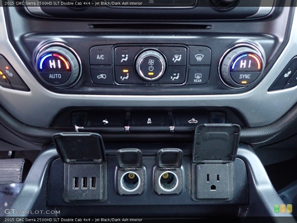 Jet Black/Dark Ash Interior Controls for the 2015 GMC Sierra 2500HD SLT Double Cab 4x4 #143636783