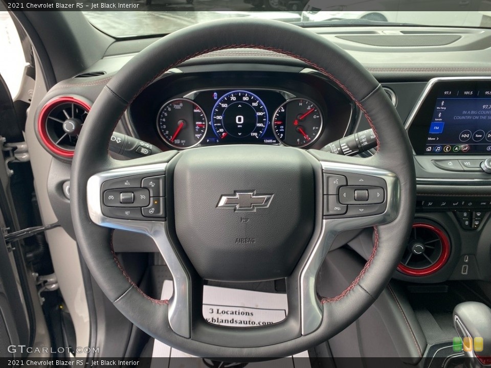 Jet Black Interior Steering Wheel for the 2021 Chevrolet Blazer RS #143638346