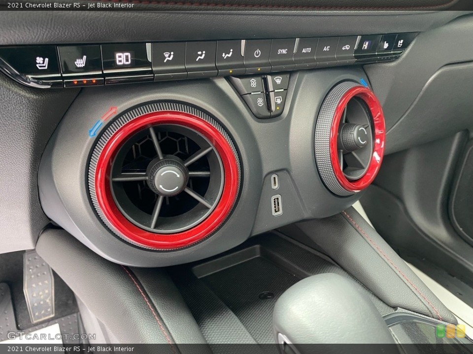 Jet Black Interior Controls for the 2021 Chevrolet Blazer RS #143638625
