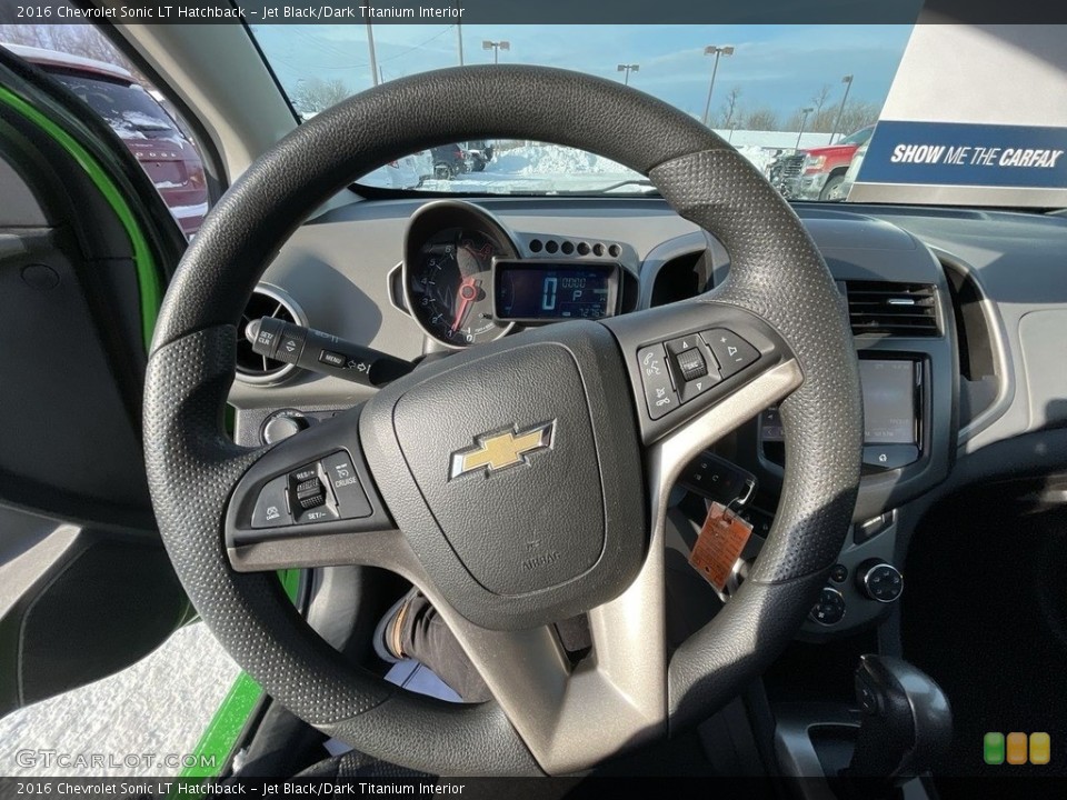Jet Black/Dark Titanium Interior Steering Wheel for the 2016 Chevrolet Sonic LT Hatchback #143638730