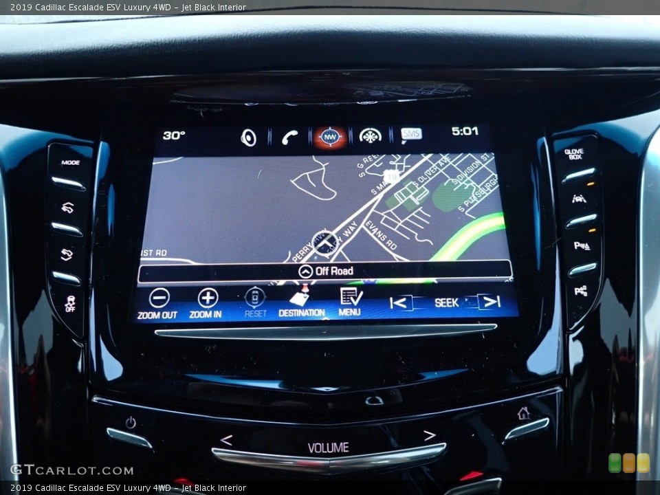 Jet Black Interior Navigation for the 2019 Cadillac Escalade ESV Luxury 4WD #143639234