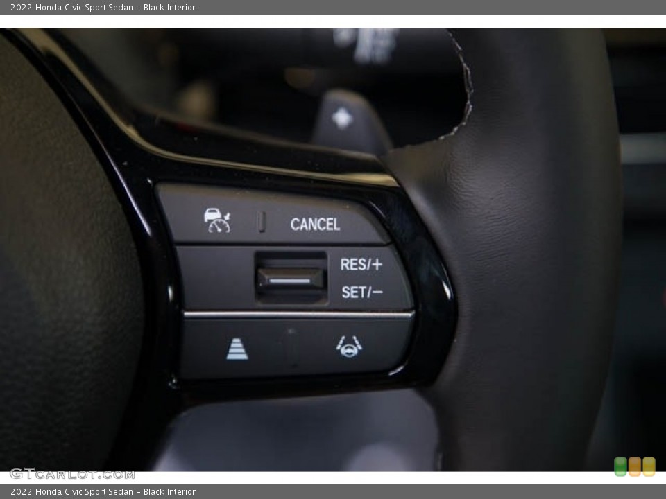 Black Interior Steering Wheel for the 2022 Honda Civic Sport Sedan #143640617