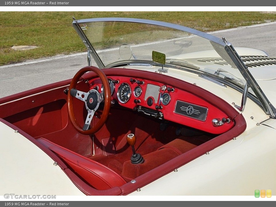 Red Interior Dashboard for the 1959 MG MGA Roadster #143641728