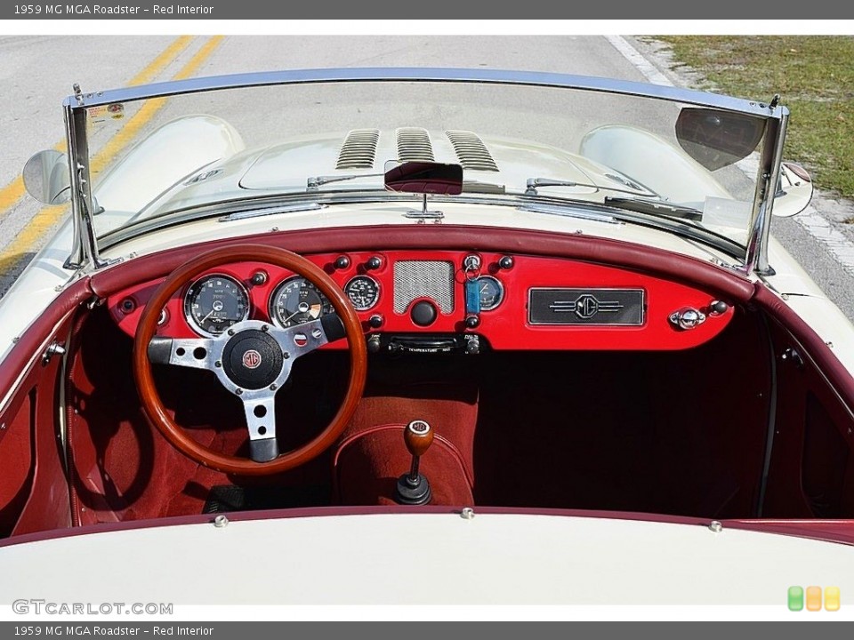 Red Interior Dashboard for the 1959 MG MGA Roadster #143641753