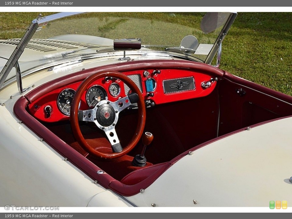 Red Interior Controls for the 1959 MG MGA Roadster #143641771