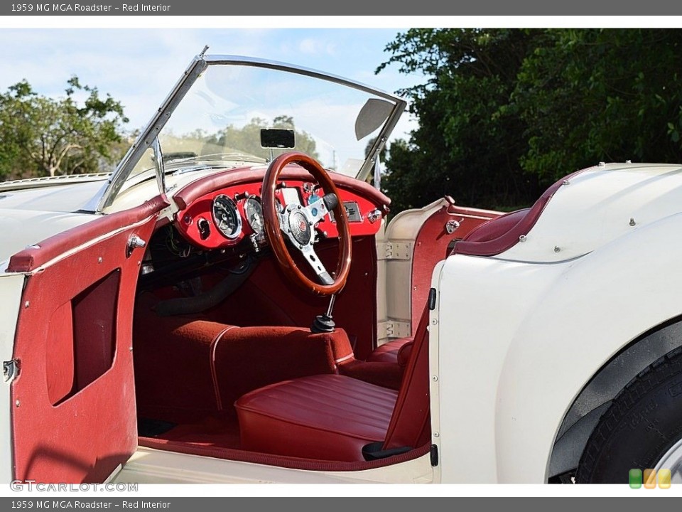 Red 1959 MG MGA Interiors