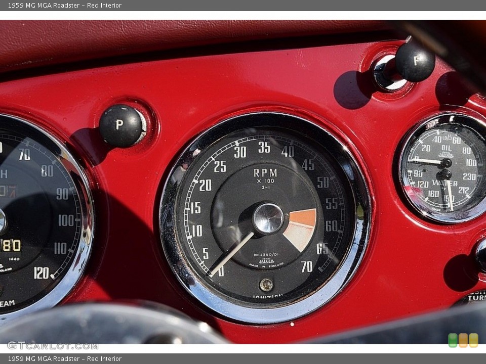 Red Interior Gauges for the 1959 MG MGA Roadster #143642356