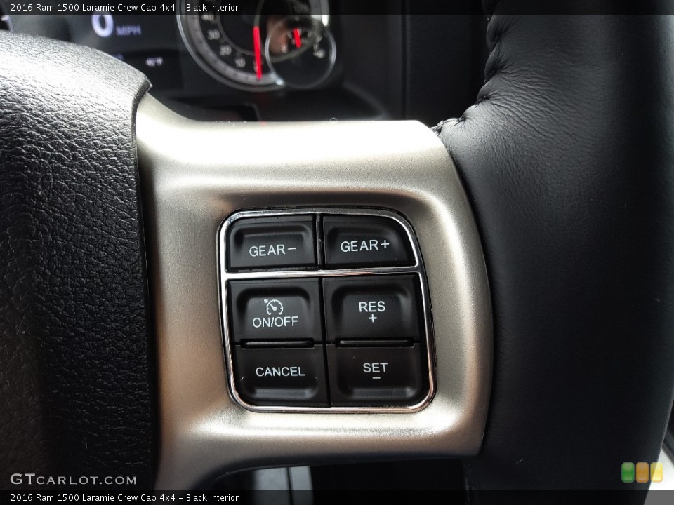 Black Interior Steering Wheel for the 2016 Ram 1500 Laramie Crew Cab 4x4 #143642425