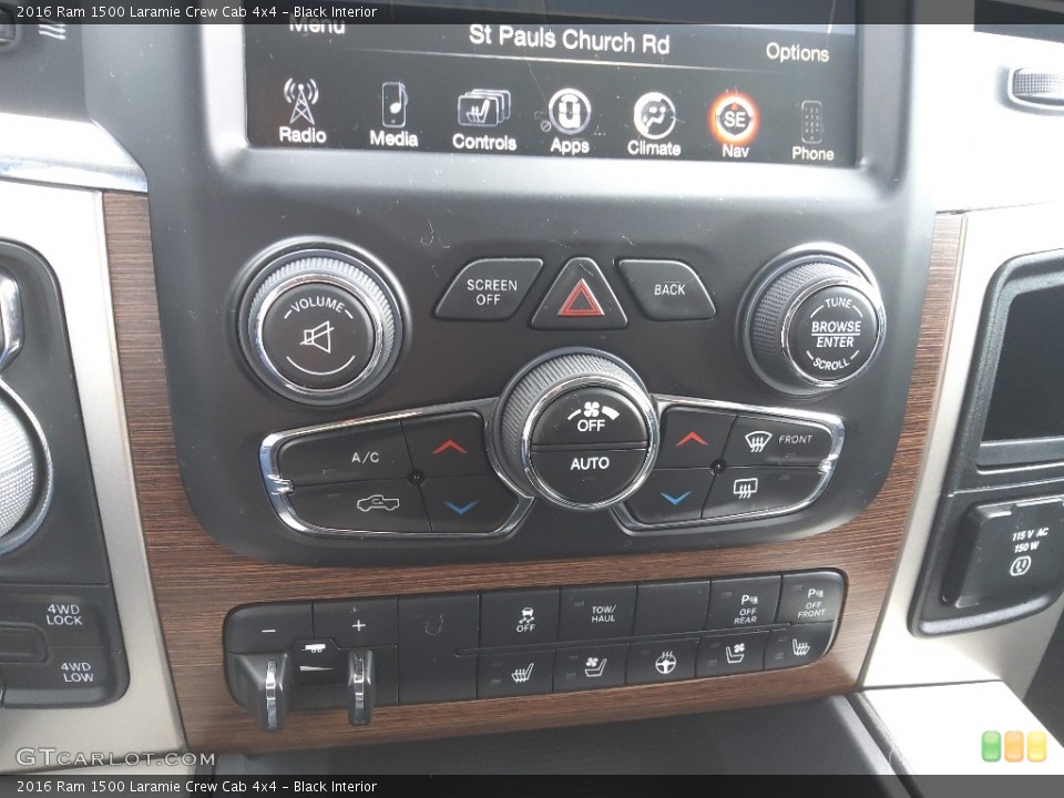 Black Interior Controls for the 2016 Ram 1500 Laramie Crew Cab 4x4 #143642641