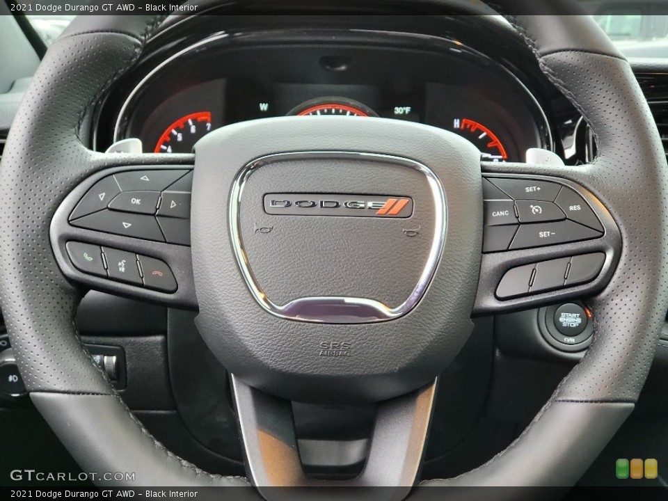 Black Interior Steering Wheel for the 2021 Dodge Durango GT AWD #143644396