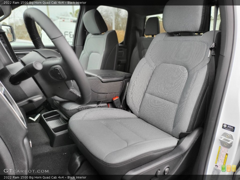 Black Interior Front Seat for the 2022 Ram 1500 Big Horn Quad Cab 4x4 #143645014