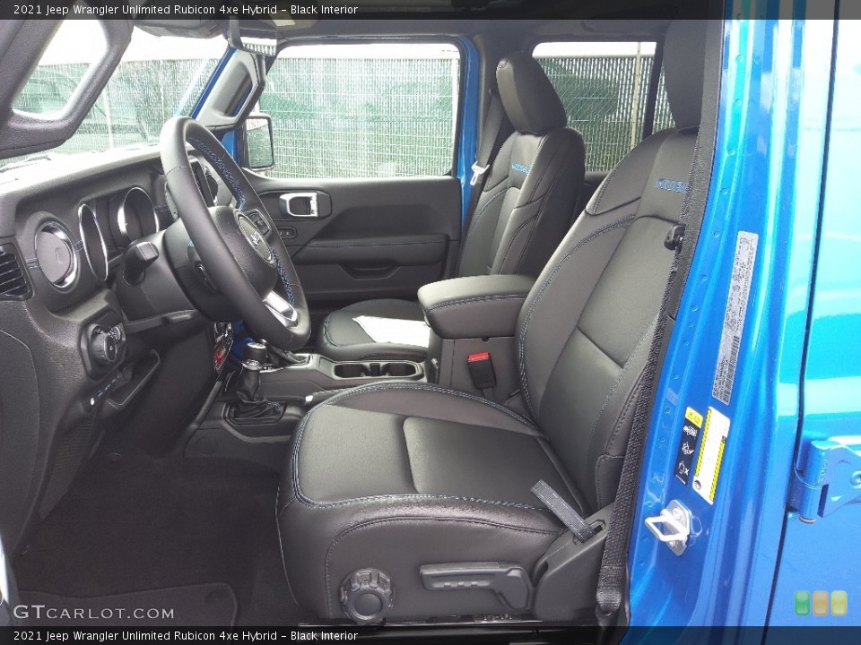 Black Interior Front Seat for the 2021 Jeep Wrangler Unlimited Rubicon 4xe Hybrid #143645150