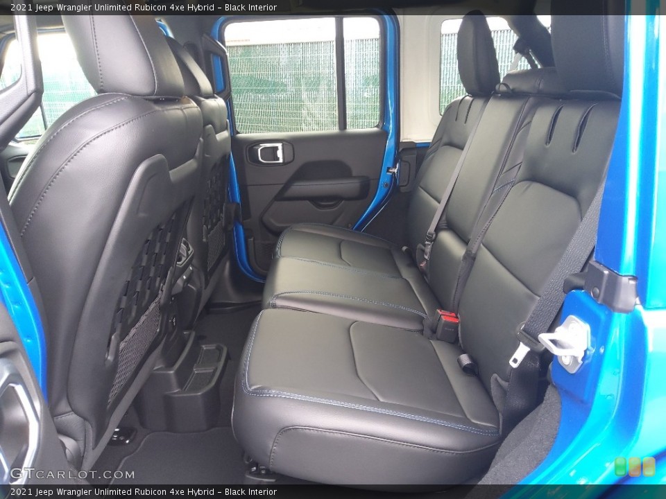 Black Interior Rear Seat for the 2021 Jeep Wrangler Unlimited Rubicon 4xe Hybrid #143645194