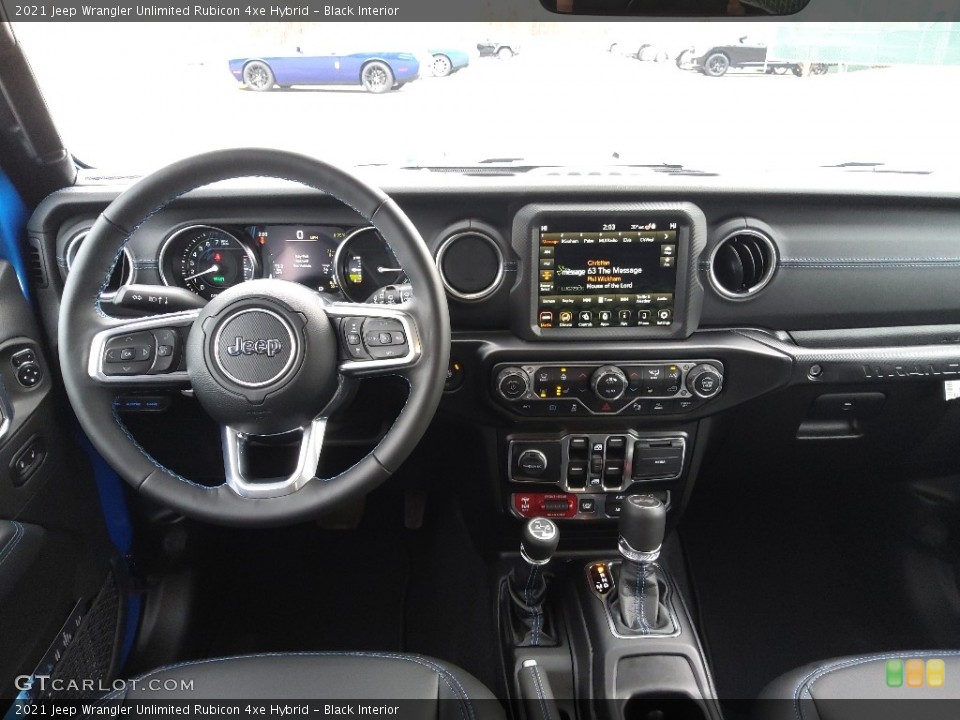 Black Interior Dashboard for the 2021 Jeep Wrangler Unlimited Rubicon 4xe Hybrid #143645221
