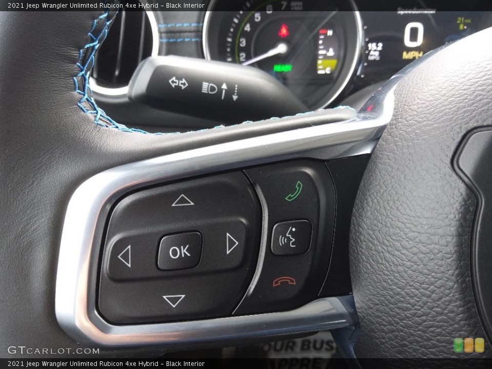 Black Interior Steering Wheel for the 2021 Jeep Wrangler Unlimited Rubicon 4xe Hybrid #143645314