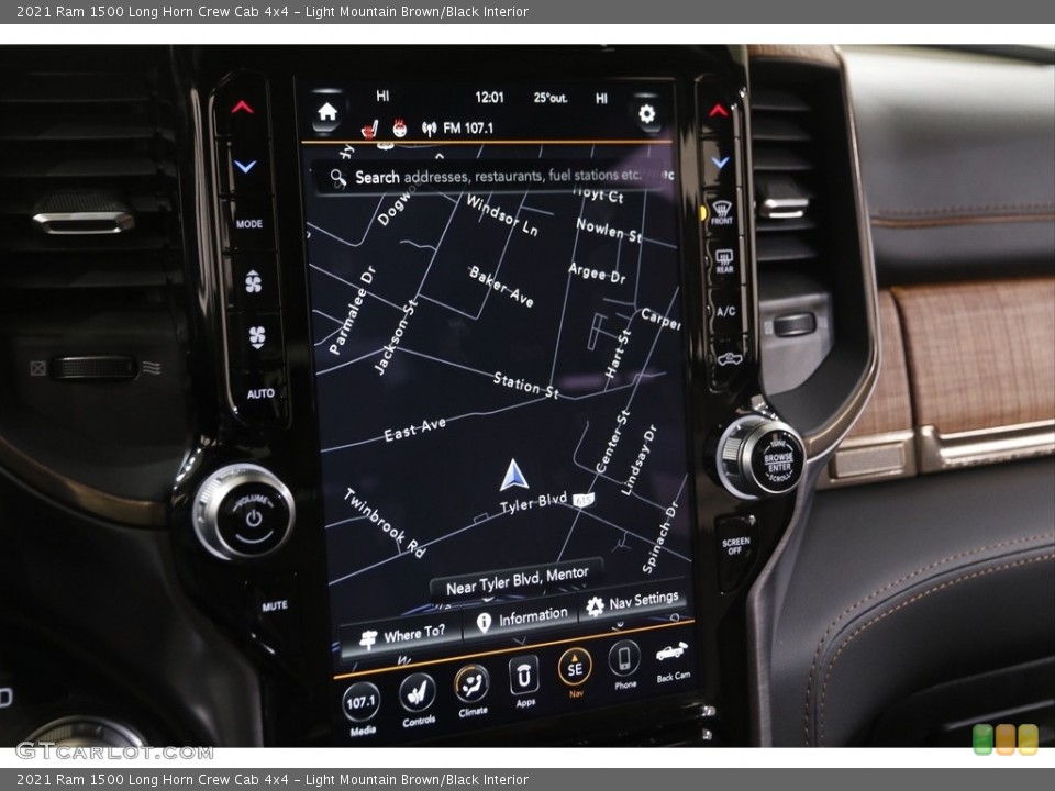 Light Mountain Brown/Black Interior Navigation for the 2021 Ram 1500 Long Horn Crew Cab 4x4 #143649894