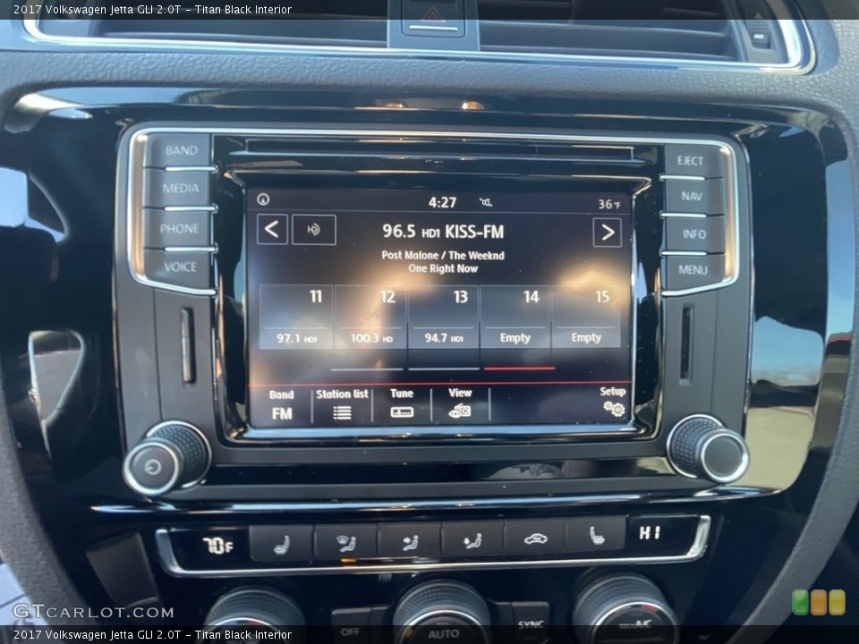 Titan Black Interior Controls for the 2017 Volkswagen Jetta GLI 2.0T #143650404