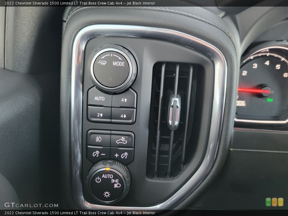 Jet Black Interior Controls for the 2022 Chevrolet Silverado 1500 Limited LT Trail Boss Crew Cab 4x4 #143650476
