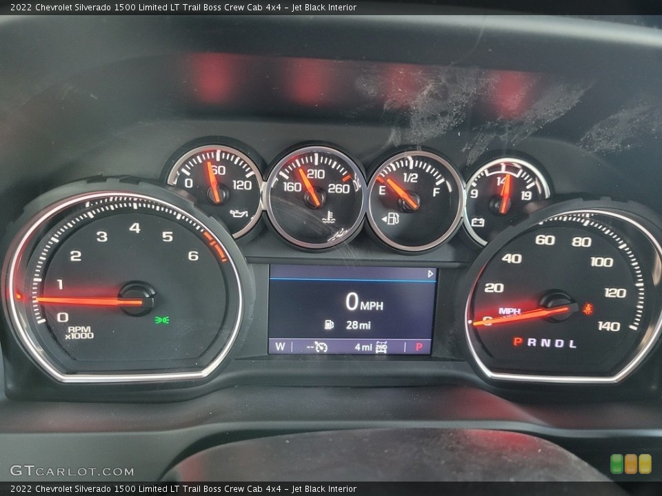 Jet Black Interior Gauges for the 2022 Chevrolet Silverado 1500 Limited LT Trail Boss Crew Cab 4x4 #143650602