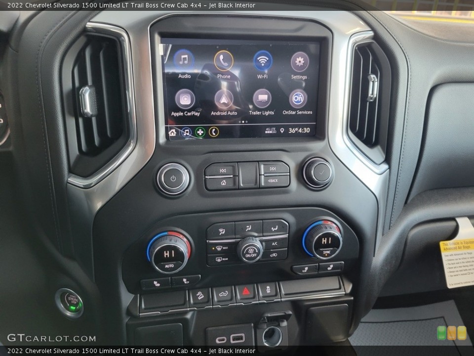 Jet Black Interior Controls for the 2022 Chevrolet Silverado 1500 Limited LT Trail Boss Crew Cab 4x4 #143650632