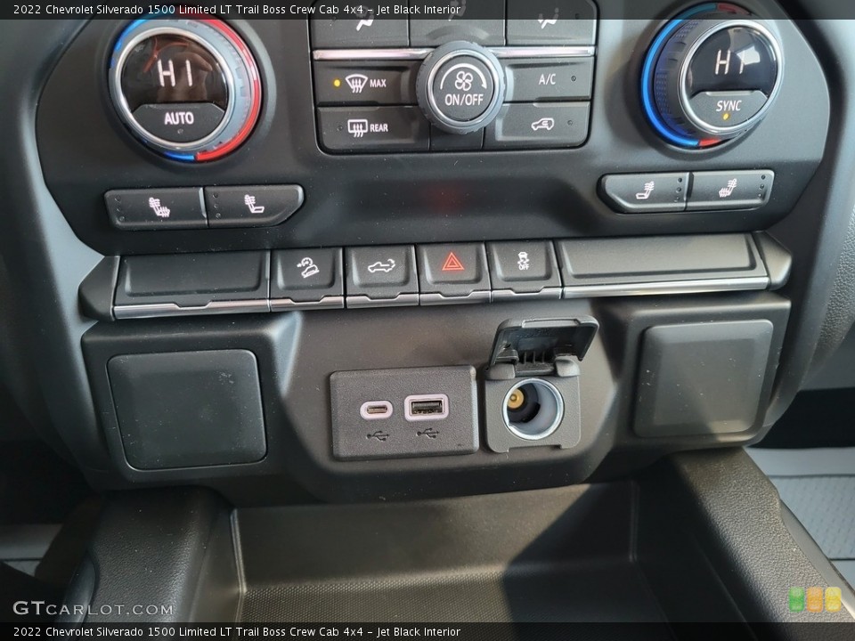 Jet Black Interior Controls for the 2022 Chevrolet Silverado 1500 Limited LT Trail Boss Crew Cab 4x4 #143650656