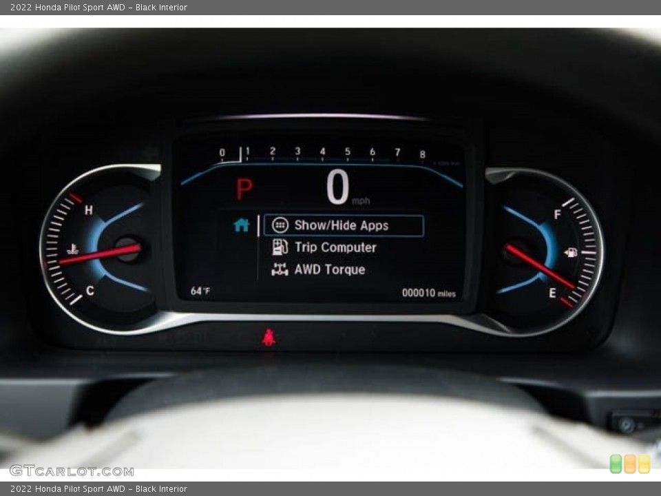 Black Interior Gauges for the 2022 Honda Pilot Sport AWD #143652111