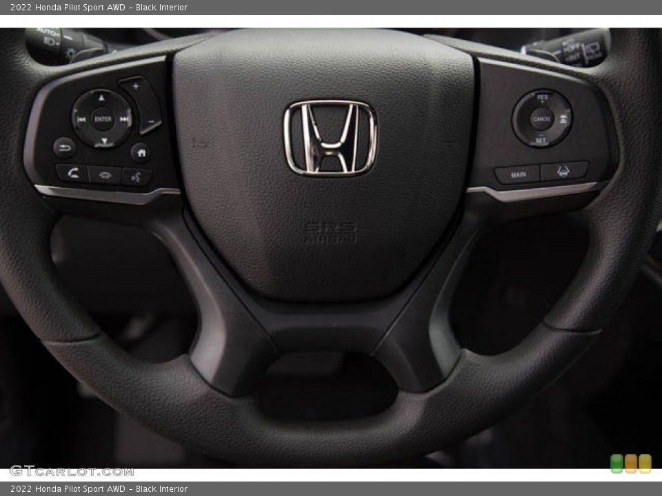 Black Interior Steering Wheel for the 2022 Honda Pilot Sport AWD #143652171