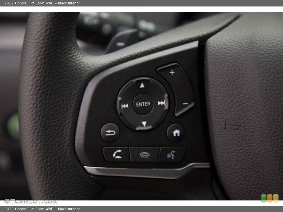 Black Interior Steering Wheel for the 2022 Honda Pilot Sport AWD #143652207