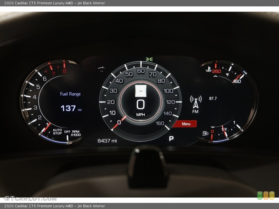 Jet Black Interior Gauges for the 2020 Cadillac CT6 Premium Luxury AWD #143653218