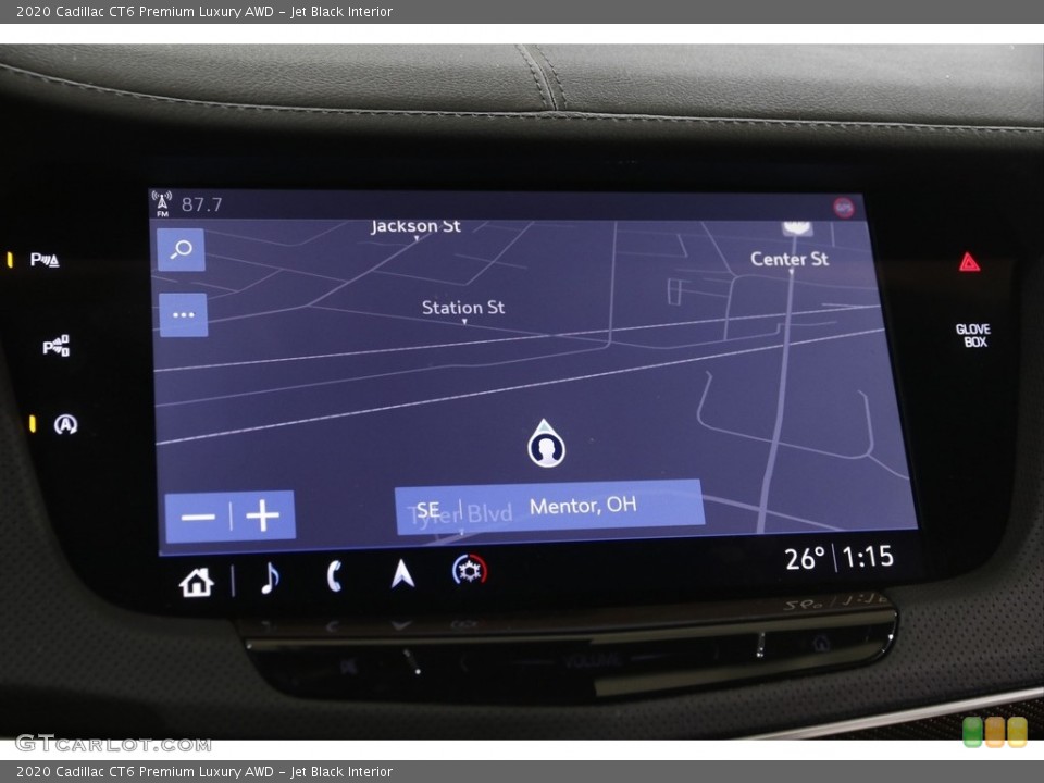Jet Black Interior Navigation for the 2020 Cadillac CT6 Premium Luxury AWD #143653281