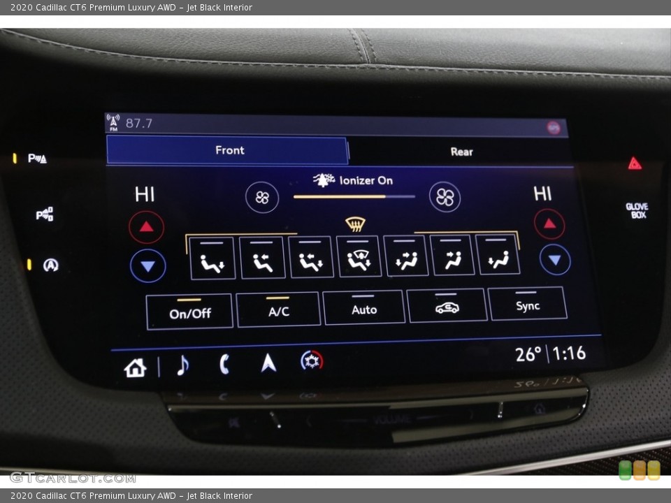 Jet Black Interior Controls for the 2020 Cadillac CT6 Premium Luxury AWD #143653302