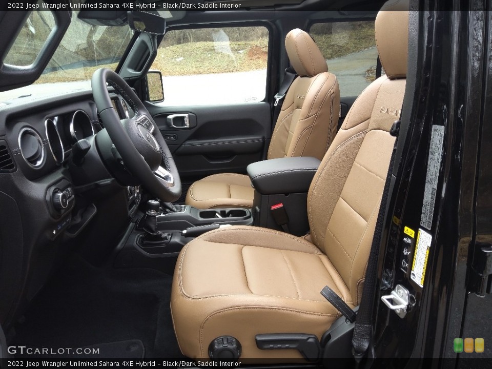 Black/Dark Saddle Interior Photo for the 2022 Jeep Wrangler Unlimited Sahara 4XE Hybrid #143659992
