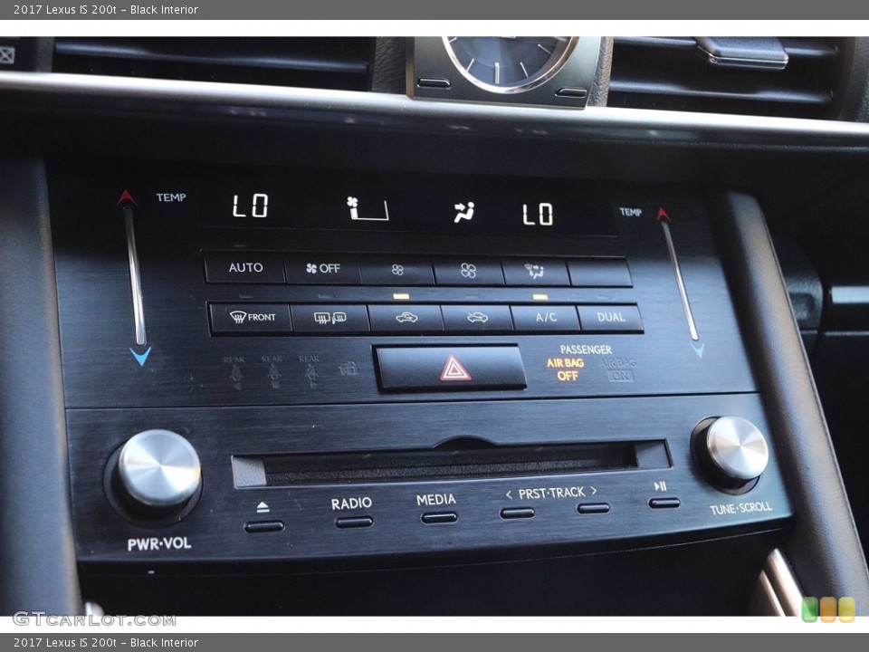 Black Interior Controls for the 2017 Lexus IS 200t #143660025