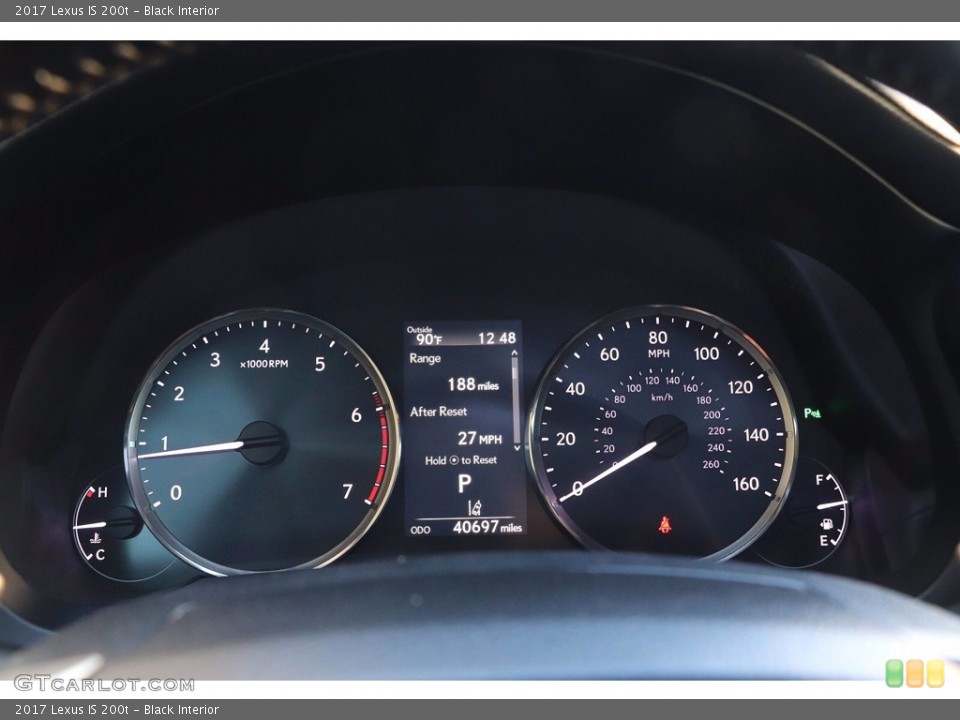 Black Interior Gauges for the 2017 Lexus IS 200t #143660352