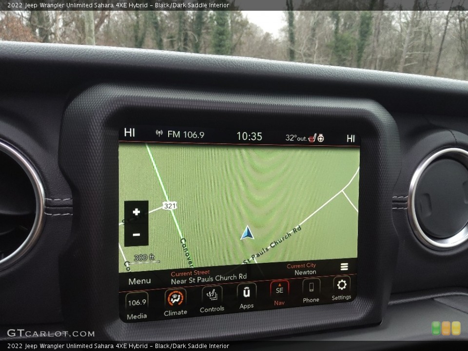 Black/Dark Saddle Interior Navigation for the 2022 Jeep Wrangler Unlimited Sahara 4XE Hybrid #143660445
