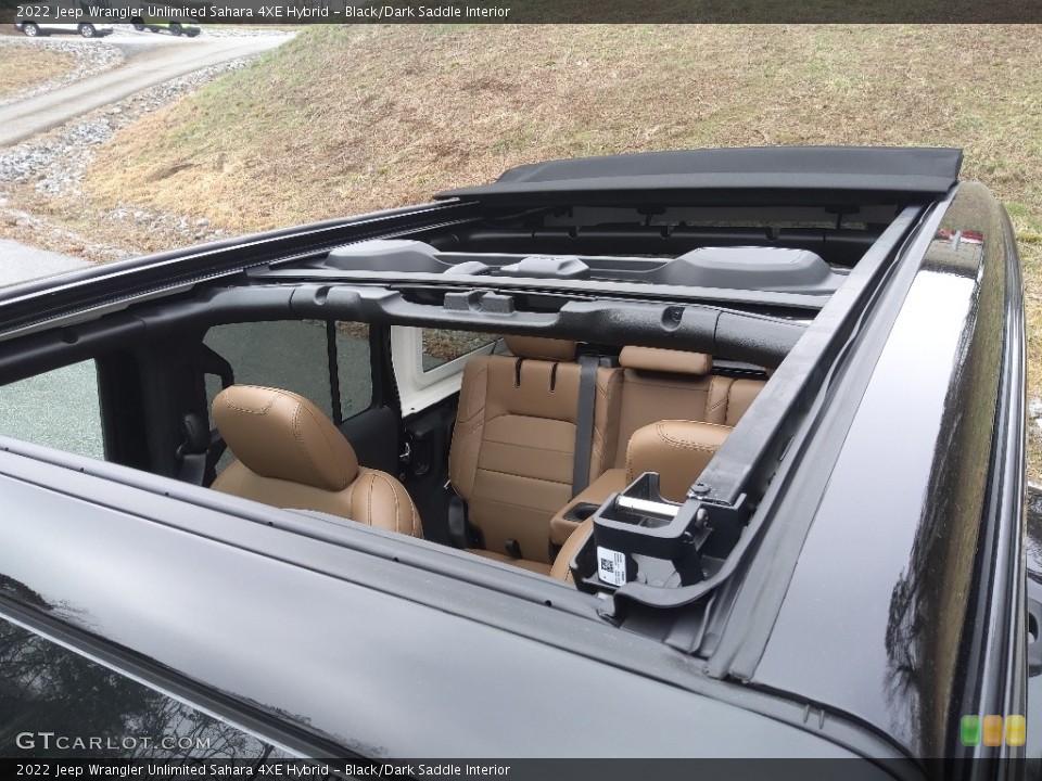 Black/Dark Saddle Interior Sunroof for the 2022 Jeep Wrangler Unlimited Sahara 4XE Hybrid #143660670