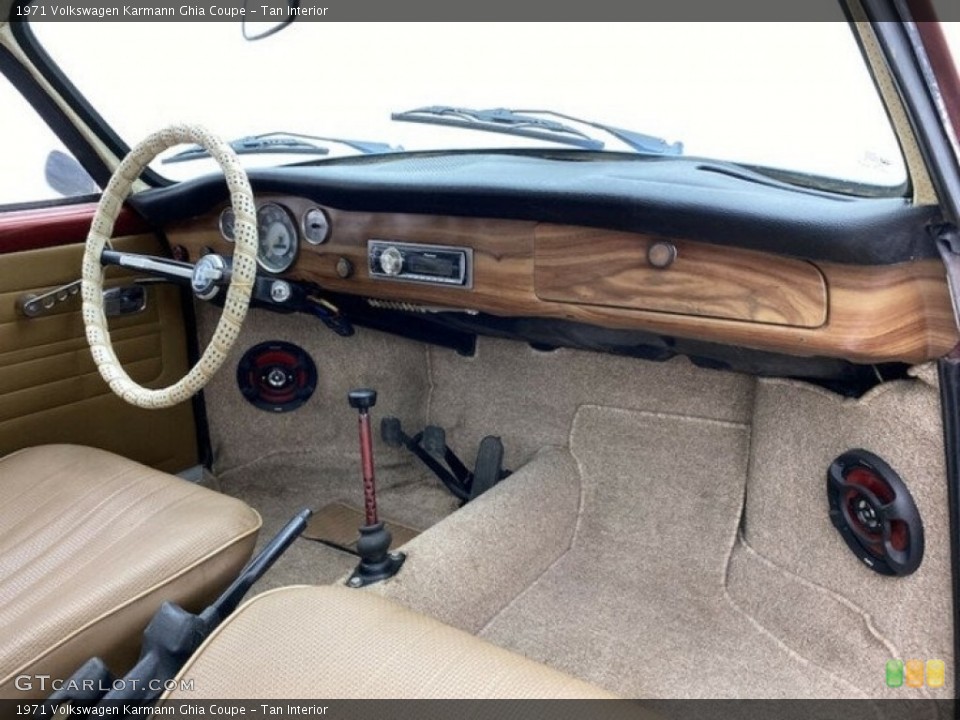 Tan Interior Dashboard for the 1971 Volkswagen Karmann Ghia Coupe #143660853