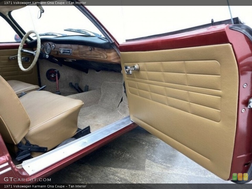 Tan Interior Door Panel for the 1971 Volkswagen Karmann Ghia Coupe #143660919