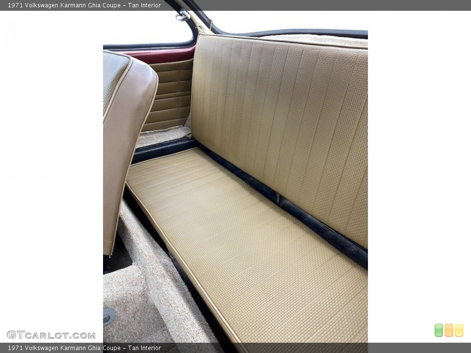 Tan Interior Rear Seat for the 1971 Volkswagen Karmann Ghia Coupe #143660967