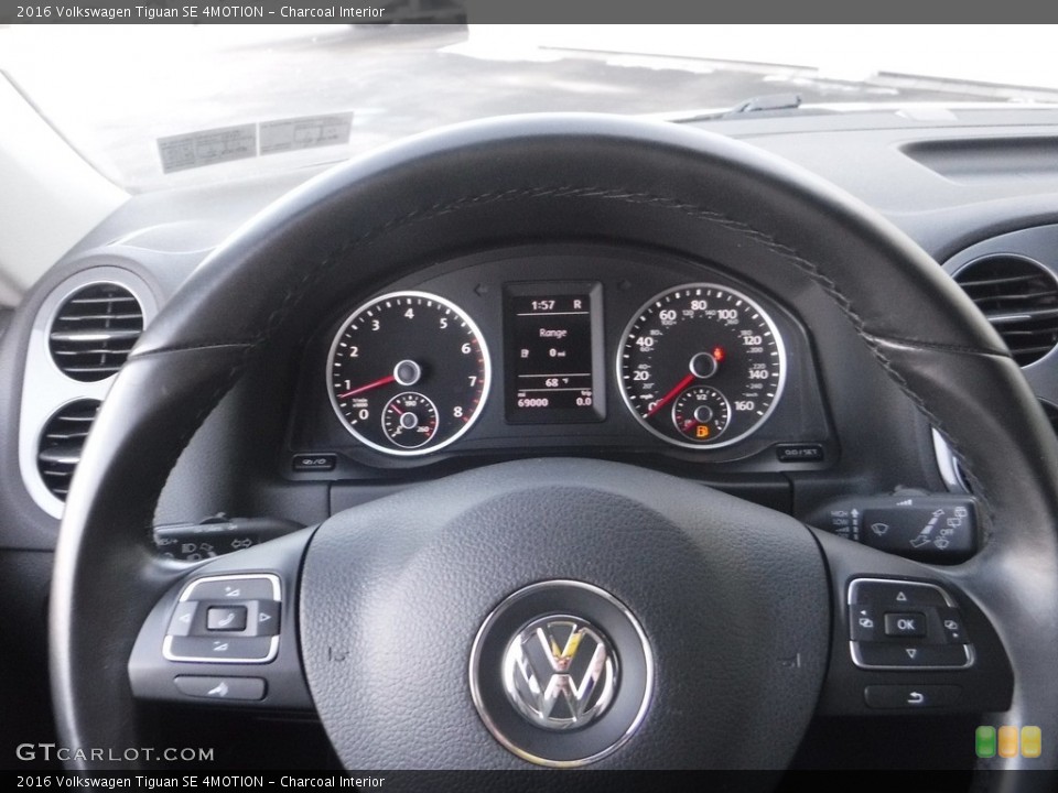 Charcoal Interior Steering Wheel for the 2016 Volkswagen Tiguan SE 4MOTION #143665728