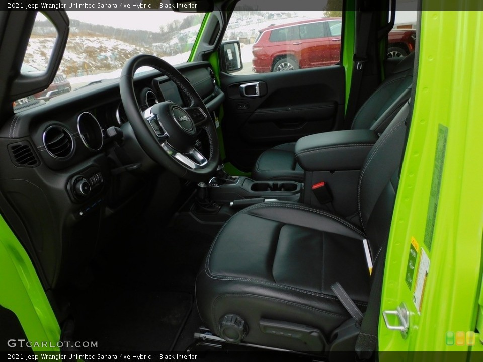 Black Interior Front Seat for the 2021 Jeep Wrangler Unlimited Sahara 4xe Hybrid #143667953